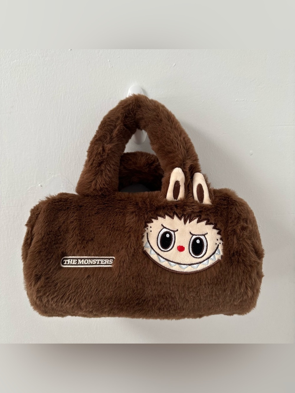 POPMART The Monster Brown Plush Mini Handbag